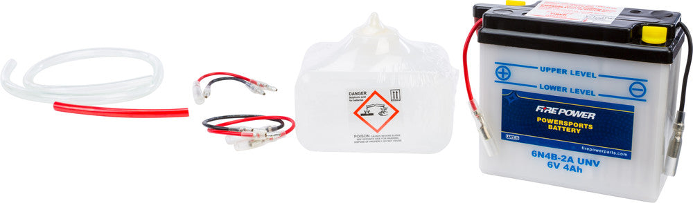 Fire Power 490-2035 6N4B-2A/UNV BATTERY W/ACID 6N4B-2A UNV 6V