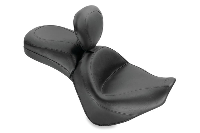 Mustang Motorcycle 79417 Mustang 06-21 Kawasaki Vulcan 900 Classic, Custom Touring 1PC Seat W/driver Backrest - Black - Photo - Primary