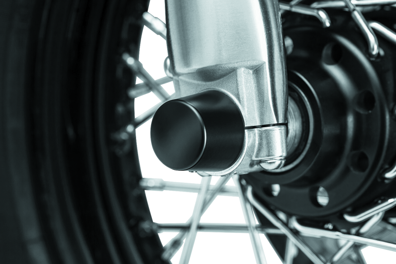 Kuryakyn 1229 Front Axle Nut Caps Satin Black - User 1