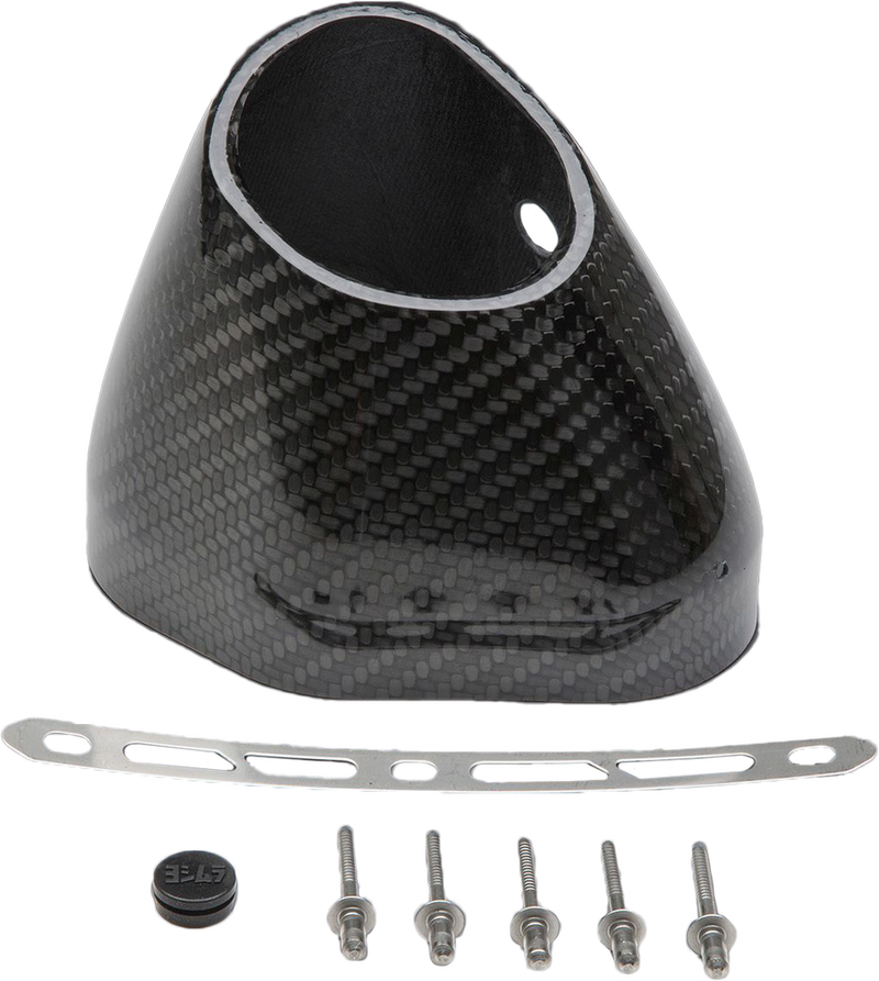 Yoshimura 960-9990 YM7-CFL-01-K END CAP KIT LEFT SIDE R77 LH CF FLARED