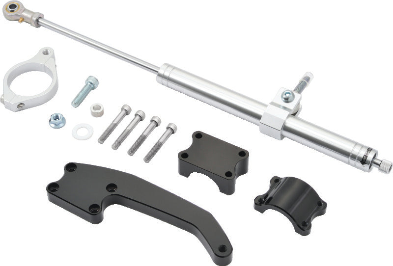 TwinPower 601807 Twin Power 17-Up FLH FLT Models Satin Finish Steering Damper Kit - Photo - Primary