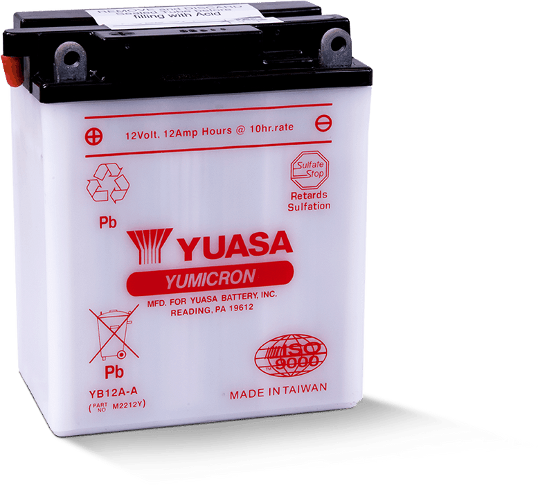 Yuasa Battery YUAM2212Y Yuasa YB12A-A Yumicron 12-Volt Battery - SpazCycle