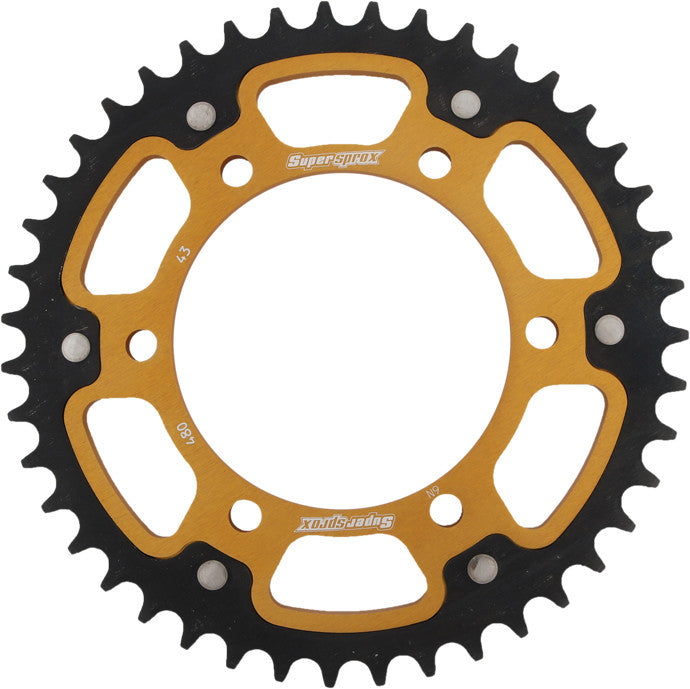 Supersprox 108-480643 RST-480-43-GLD REAR STEALTH SPROCKET ALU/STL 43T-525 GLD SUZ/YAM