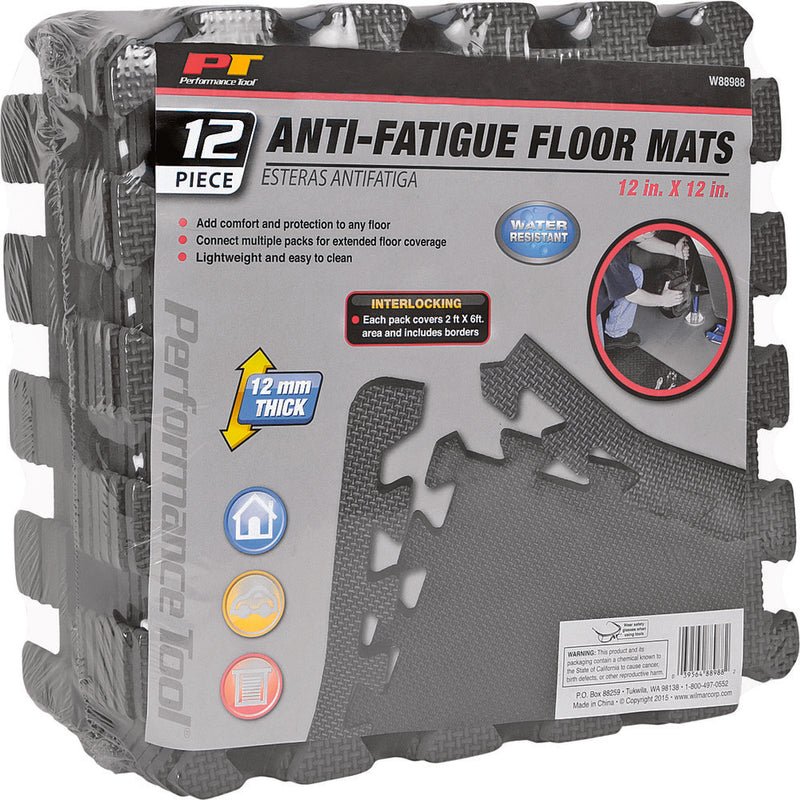 Performance Tool 117-1112 W88988 SHOP FLOOR MATS 12/PC