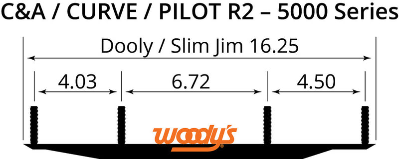 Woody's 16-71691 DC6-5000 6" DOOLY CARBIDE RUNNER WOODY'S 5000 SERIES
