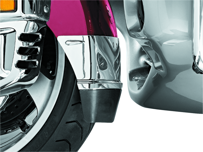 Kuryakyn 7352 Front Fender Extension With Mud Flap 01-17 Honda GL1800 Chrome - Photo - Primary