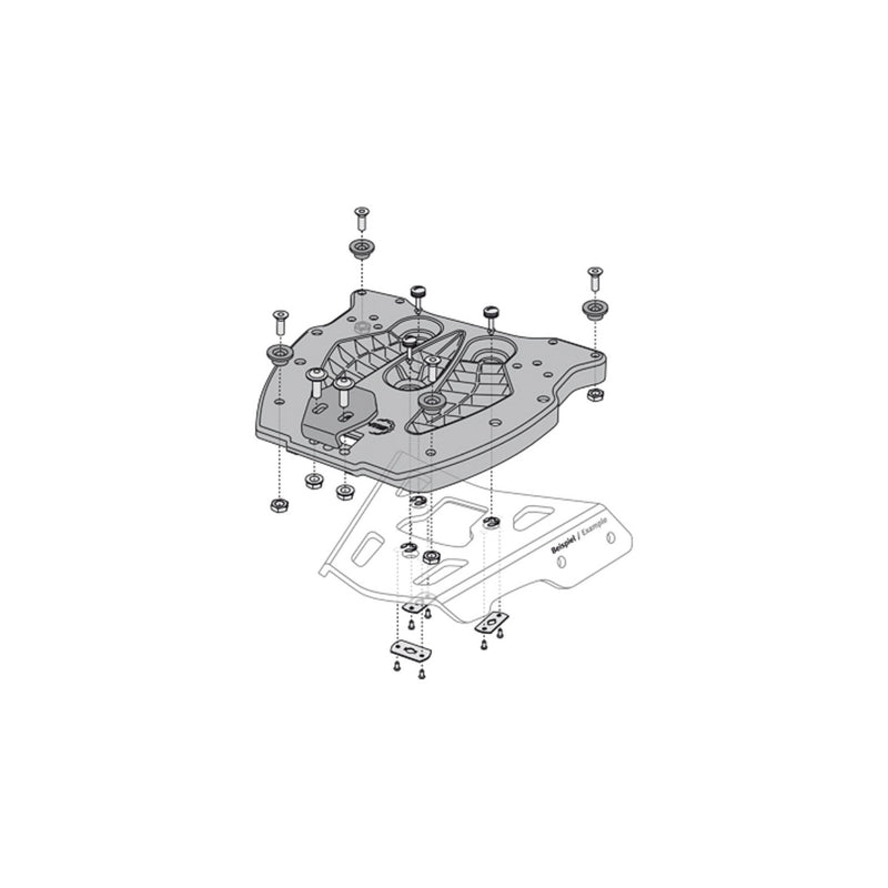 SW-MOTECH 1510-0517 GPT.00.152.400 Adapter Plate for ALU-RACK