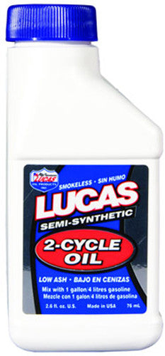 Lucas Semi-Synthetic OIL 2T 2.6OZ - 10058 For Ski-Doo Snowmobiles 2002-2019 | Husqvarna Dirt Bikes 2003-2018 | Kawasaki Dirt Bikes 2002-2018