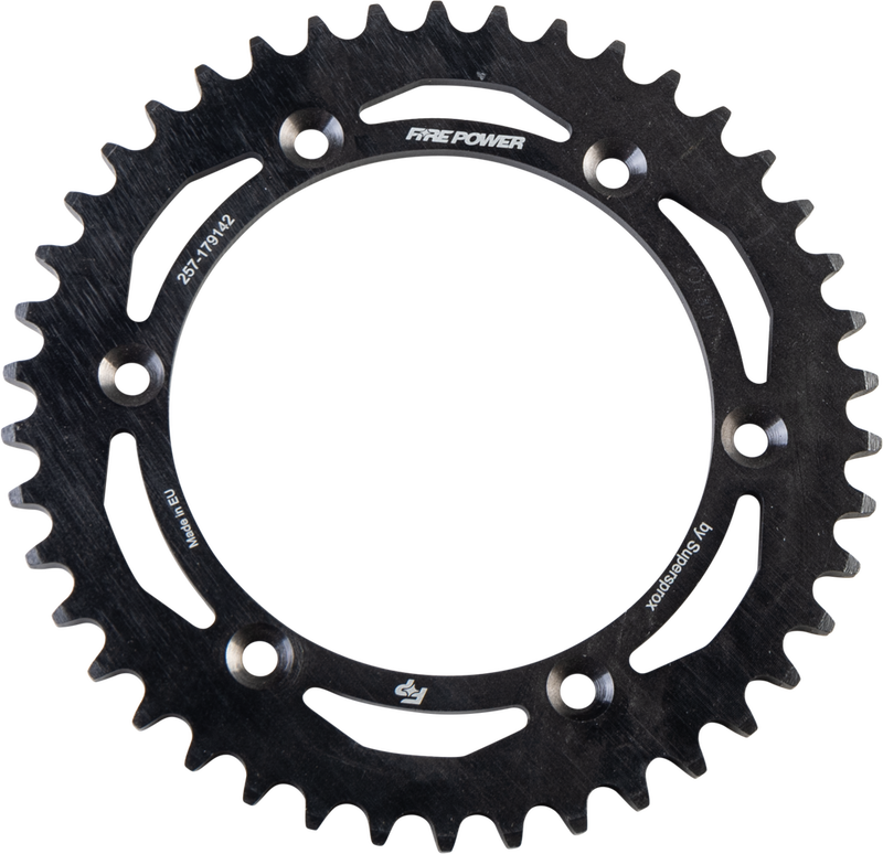 Fire Power 257-179142 FPS-1791-42-BLK REAR SPROCKET STEEL 42T BLK