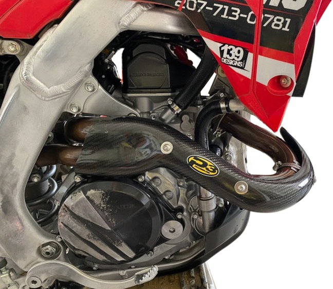 P3 Heat Shield Carbon STK Pipe - 205076 Honda CRF450R / CRF450RX 2019-2020