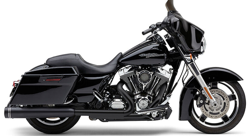 Cobra 4.5" Groove TIP Slip-ON Black FLH FLT - 6290RB For Harley Touring 1995-2016