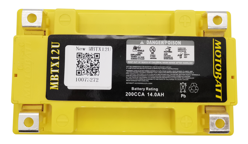 Motobatt 491-1005 MBTX12U BATTERY MBTX12U SEALED FACTORY ACTIVATED