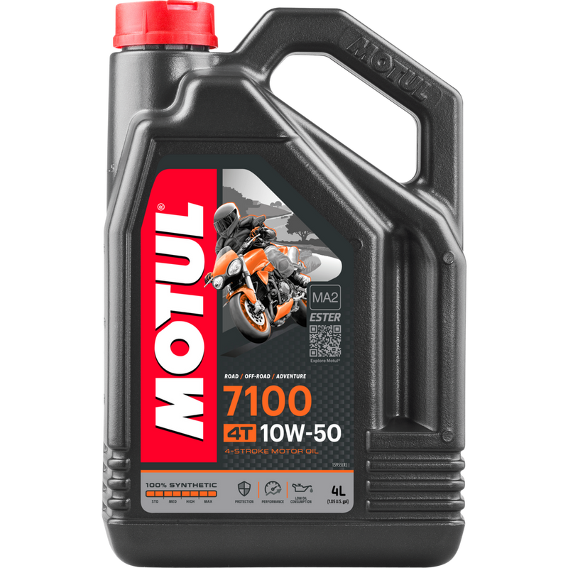 Motul 82-20574 104098 7100 FULL SYN ENGINE OIL 4T 10W50 4L 4/CASE
