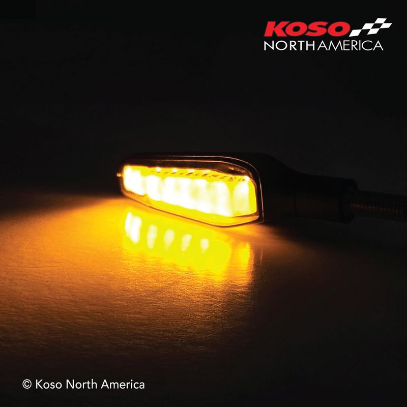 Koso North America 27-5967 HE051001 GW-04 LED TURN SIGNALS SEQUENTIAL MATTE BLACK PAIR