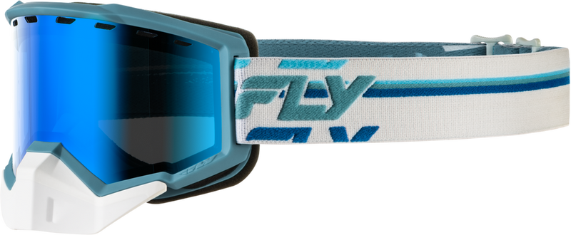 Fly Racing 37-50090 37-50090 FOCUS SNOW GOGGLE WHTE/BLUE W/BLUE MIRROR/BLUE LENS