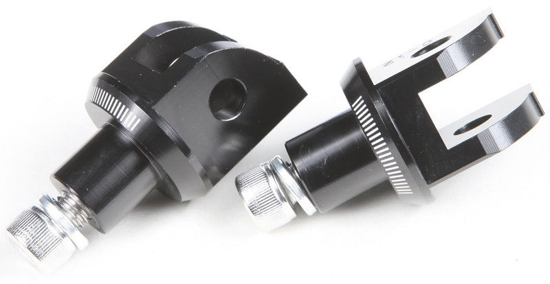 Puig Hi-Tech Parts Footpeg Adapter Black APR - 6338N For Aprilia Motorcycles 2008-2025 | KTM 200 Duke / 390 Duke 2012-2023
