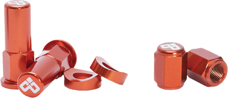 Dubya 868-051O 68-051O RIM LOCK NUT & VALVE CAP KIT ORANGE