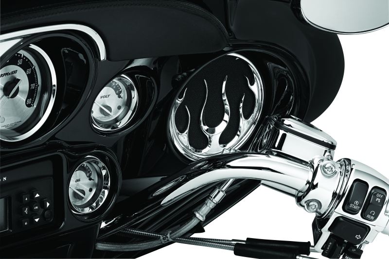 Kuryakyn 3788 Flame Speaker Grills Chrome - User 1