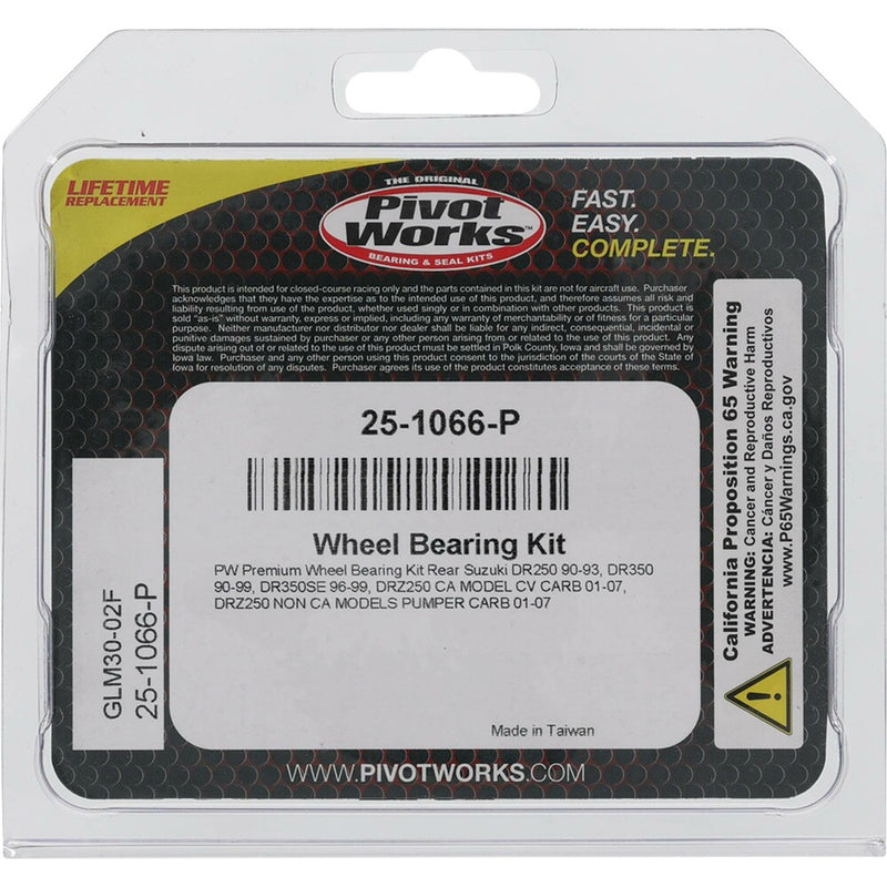 Pivot Works Wheel Bearing Kit Premium - 25-1066-P Suzuki 250 / 350 / 350SE 1990-1999