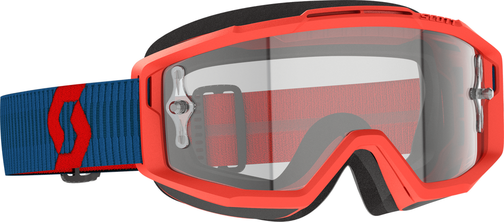 Scott 51-5648 285537-7698113 SPLIT OTG GOGGLE DRK BLUE/NEON RD CLEAR WORKS