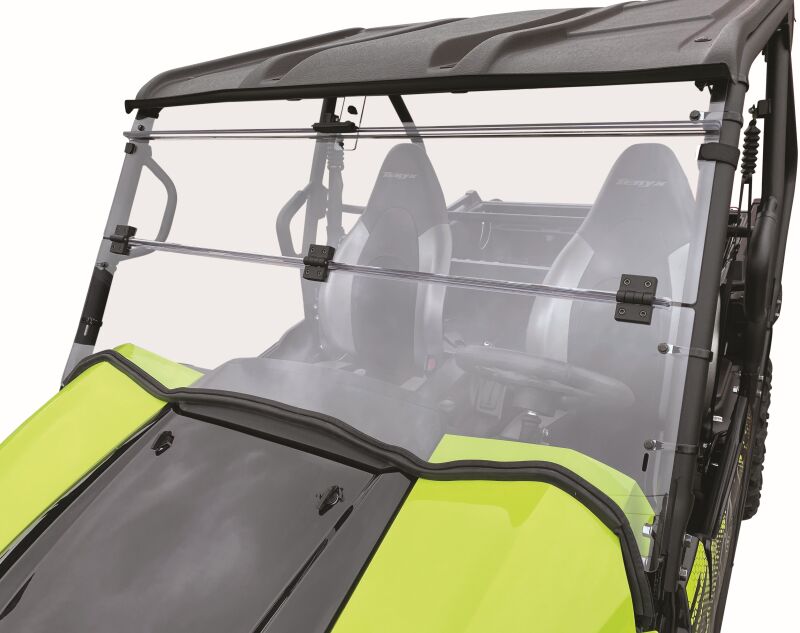 QuadBoss 375788 16-22 Kawasaki KRF800 Teryx Windbreak Folding Windshield - User 1