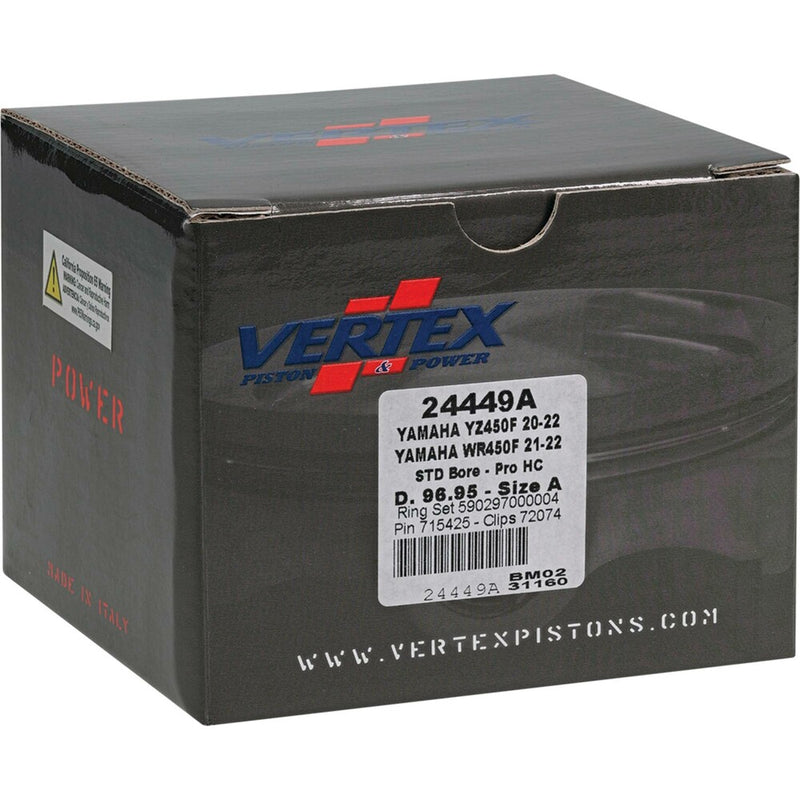 Vertex Piston Kit HC Forged 96.95/Standard 13.8:1 - 24449A Yamaha YZ 450 / WR 450 2020-2023