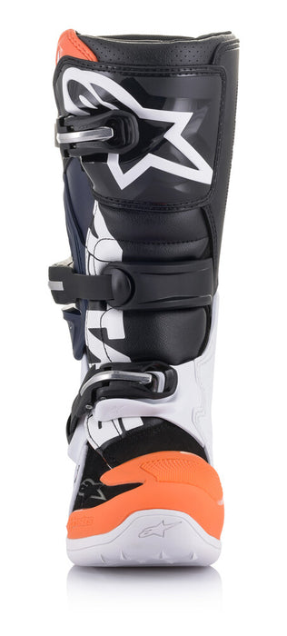 Alpinestars 482-261408 2015017-1241-8 TECH 7S BOOTS BLACK/WHITE/ ORANGE FLUO SZ 08