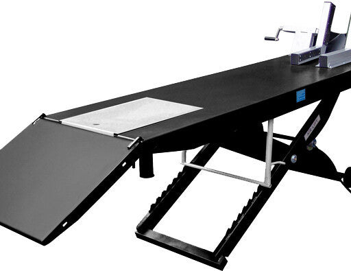 Ideal 17-1644 M-1000C-BLK PNEUMATIC MOTORCYCLE LIFT W/ REAR DROP PANEL 1000 LBS.