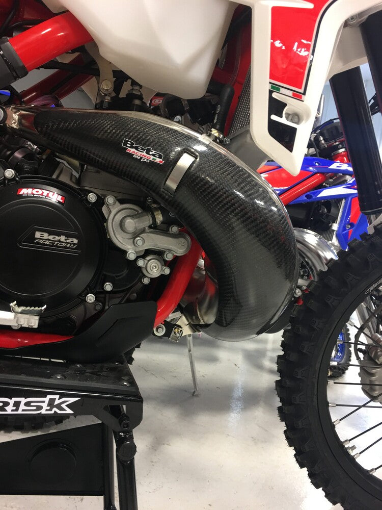 P3 Pipe Guard Carbon Fiber MAX - 109065 Beta Dirt Bikes 2019-2025