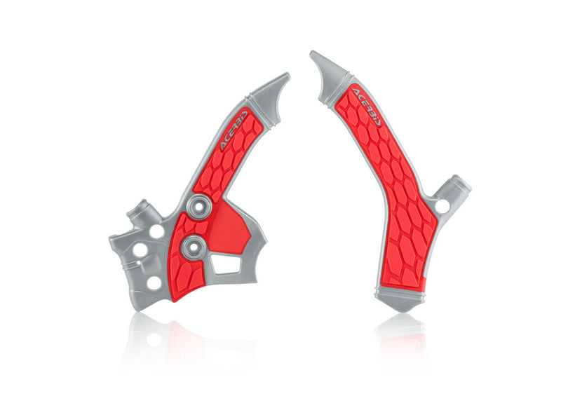 Acerbis X-Grip Frame Guards Silver RED - 2726851418 Honda CRF250L 2013-2020
