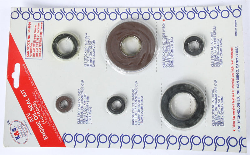 K&s Technologies 950-1050 50-1050 ENGINE OIL SEAL KIT