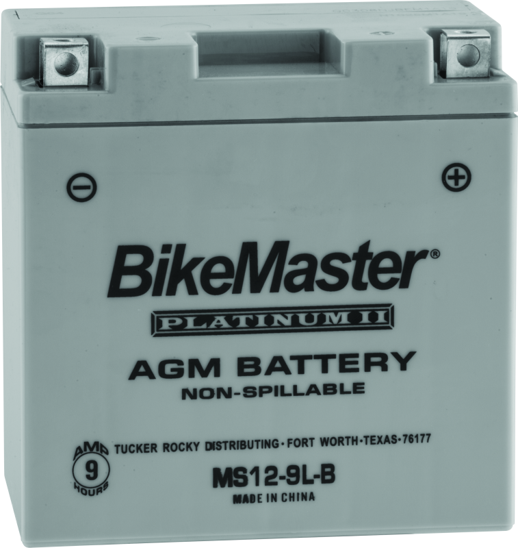 BikeMaster 780768 AGM Battery - MS12-9L-B - Photo - Primary