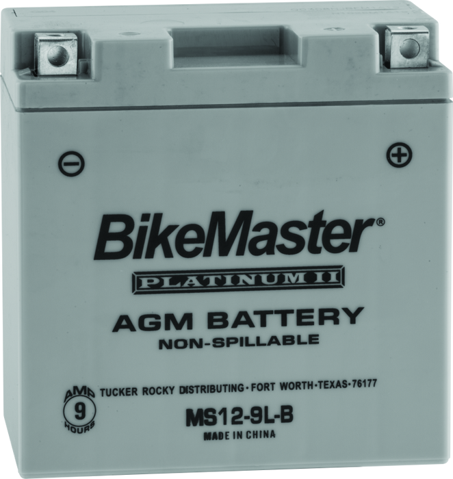 BikeMaster 780768 AGM Battery - MS12-9L-B - Photo - Primary
