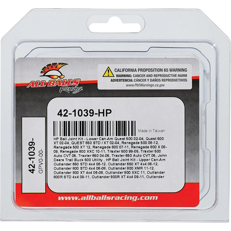 All Balls Ball Joint Kit HP - 42-1039-HP Can-Am Traxter / Quest / Outlander / Renegade 1999-2012