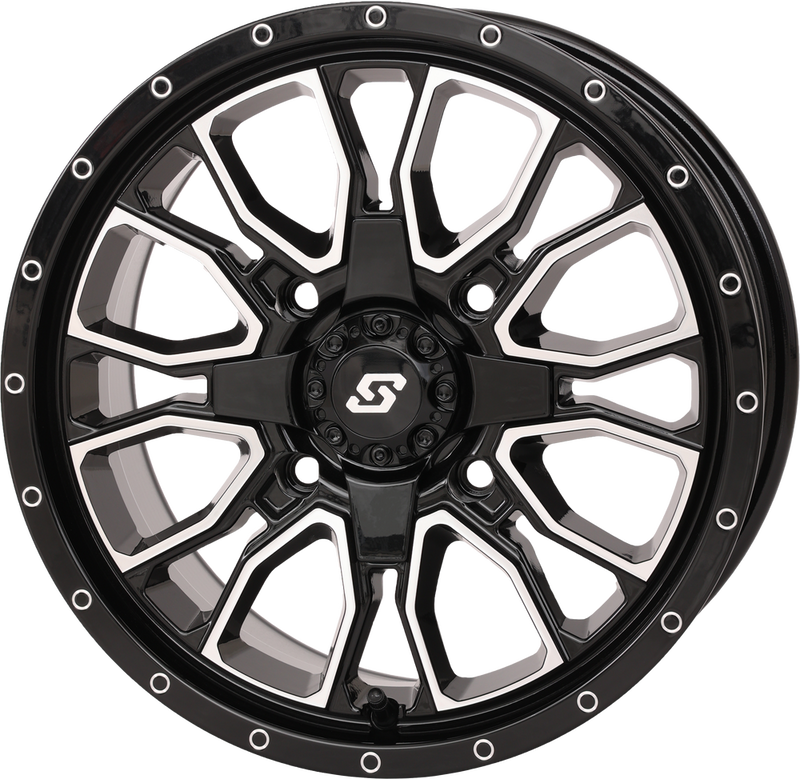 Sedona 570-9108 570-9108 FUSION DD WHEEL 15X7 5+2 4/137 & 4/156 GLOSS BLK/MACH