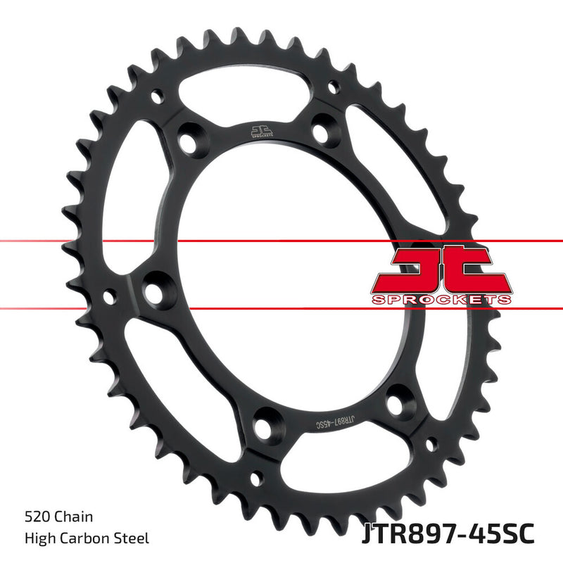 Jt Sprockets 555-89745 JTR897.45SC REAR SPROCKET STEEL 45T-520 HUS/HUSQ/KTM