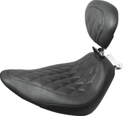 Mustang Motorcycle 79821 Mustang 00-15 Harley Softail Standard Rear Tire Wide Tripper Solo Seat W/driver Backrest - Black - Photo - Primary
