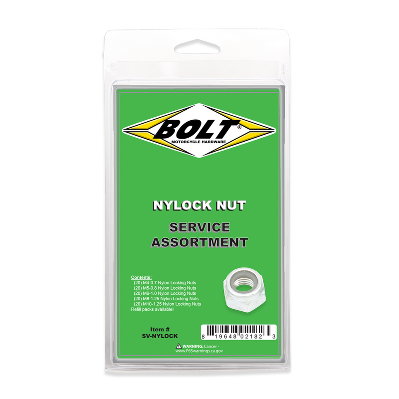 Bolt 021-30000 SV-NYLOCK NYLON LOCKING NUT ASSORTMENT 100 PIECE KIT