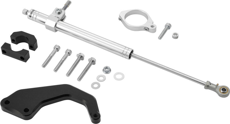 Harddrive Steering Damper Silver - 87374 For Harley Road Glide 2000-2008