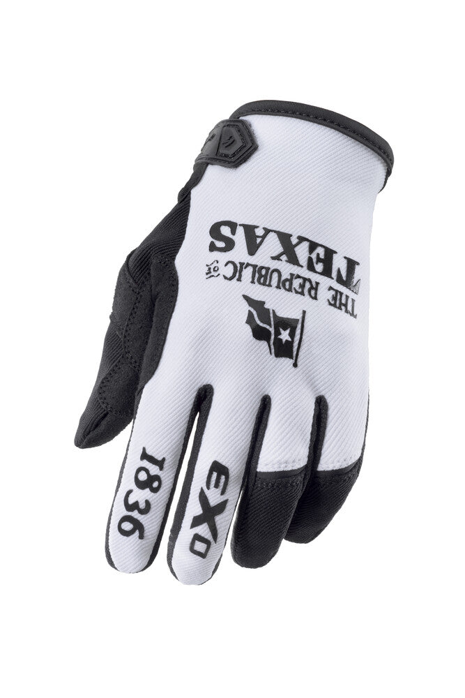 Scorpion Exo 75-6177L G49-055 MOTO-FLEX GLOVES LONE STAR WHITE/BLACK LG