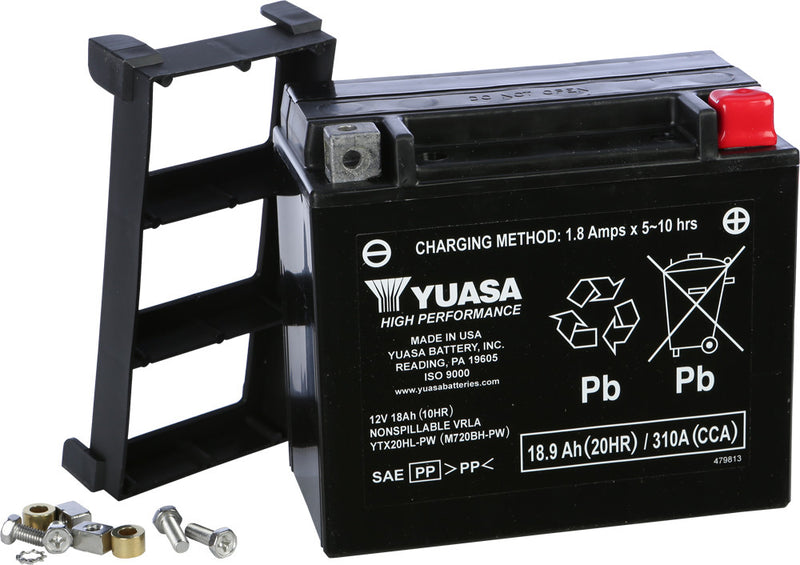 Yuasa Battery YTX20HL-PW Sealed Factory Activated - YUAM720BH-PW For Sea-Doo Watercraft 1994-2007 | Kawasaki Watercraft 1986-1999