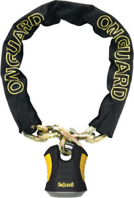 Onguard 57-9601 45008018 BEAST 8018 CHAIN WITH KEYED PADLOCK BLACK/YELLOW 6 FT