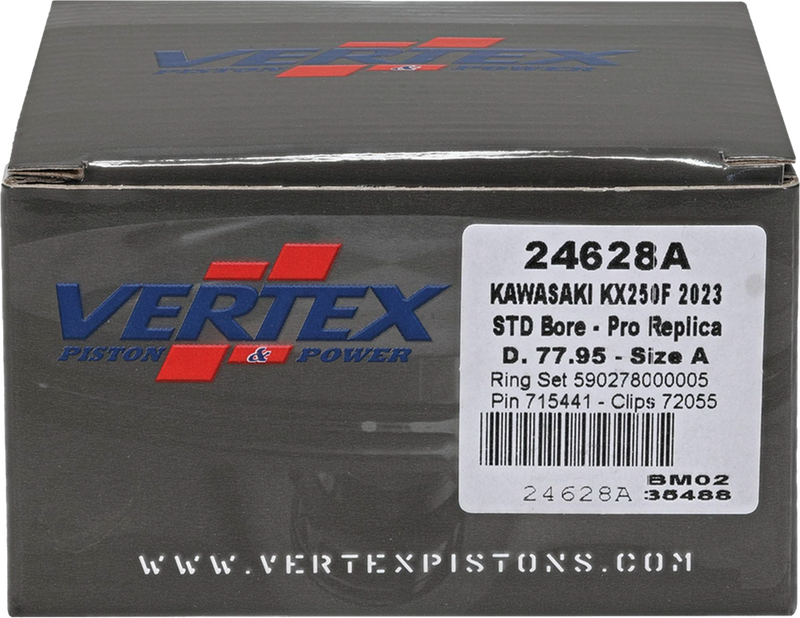 Vertex Forged Replica Piston Kit - 24628A Kawasaki KX 250 2023-2024