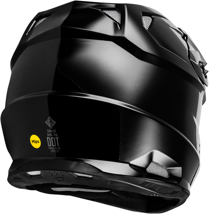 Gmax 72-7532L D3960026 MX-96 SOLID HELMETS BLACK LG