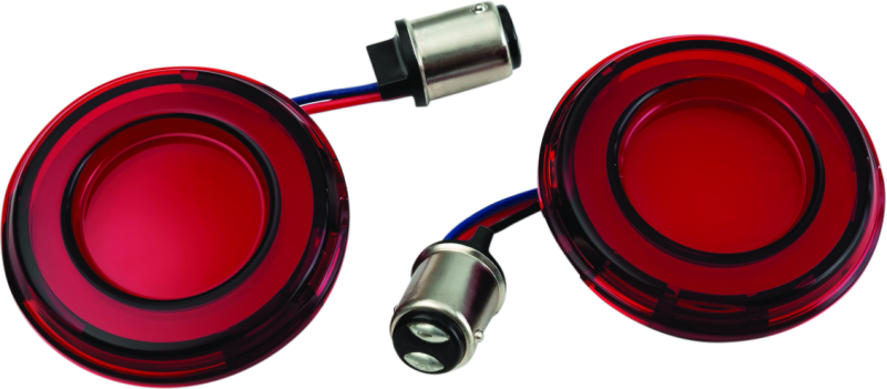 Kuryakyn 2906 Tracer L.e.d. Rear Turn Signal Insert Red Light Red Lens 1157 - Photo - Primary