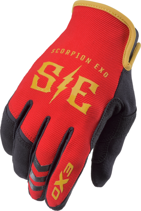 Scorpion Exo 75-61583X G44-018 AIR-STRETCH GLOVES CHARGE RED/GOLD 3X