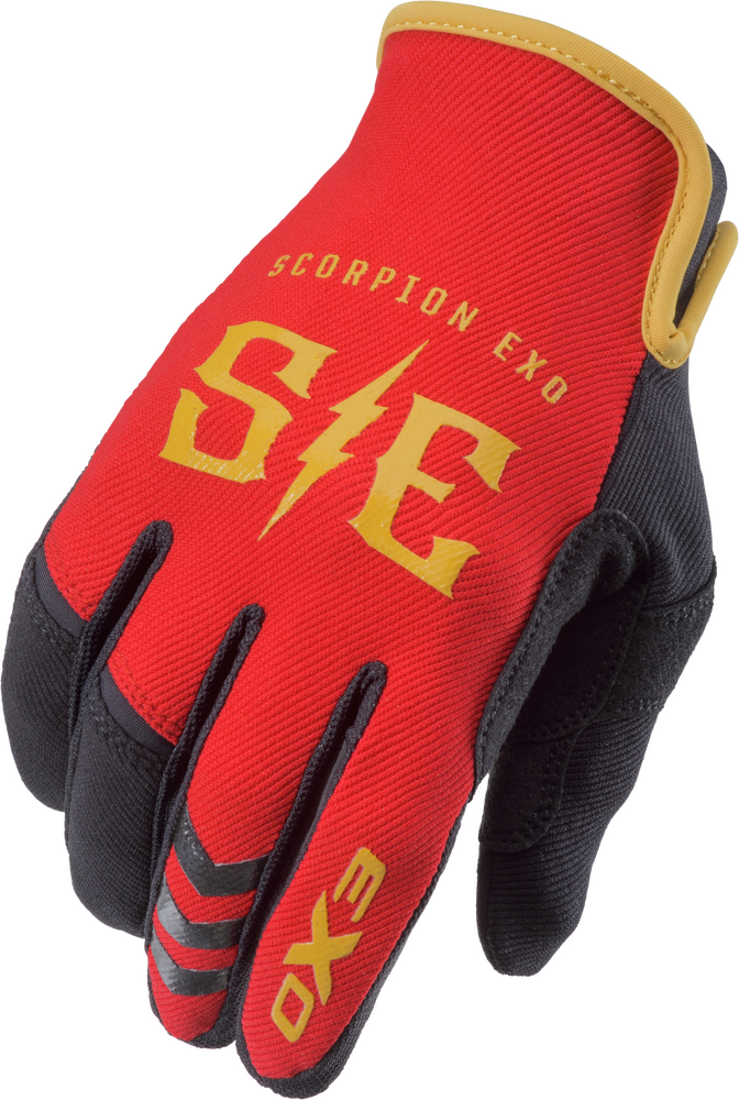 Scorpion Exo 75-6158X G44-016 AIR-STRETCH GLOVES CHARGE RED/GOLD XL