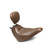 Mustang Motorcycle 83004 Mustang 18-21 Harley Heritage Classic, Deluxe Wide Tripper Solo Seat W/driver Backrest Diam - Brown - User 1