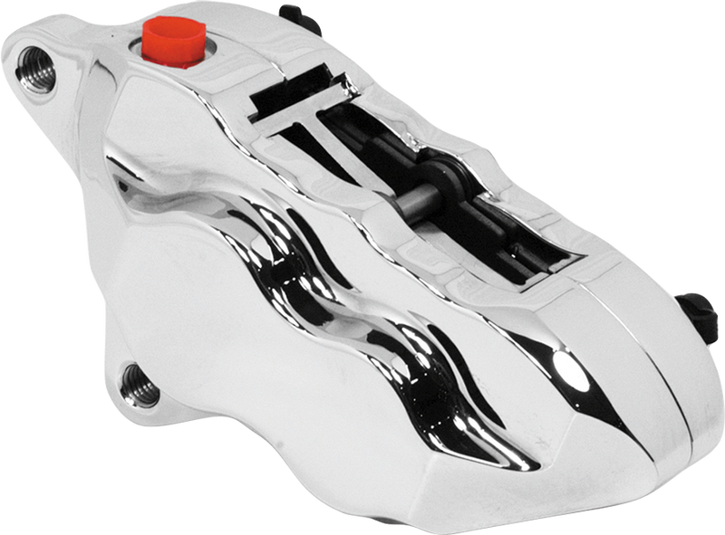 Hawg Halters Inc 4 Piston Front Caliper L H Chrome W 11.5" Rotor - LHSCC501 For Harley Motorcycles 2000-2015