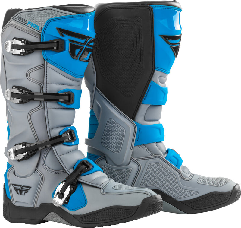 Fly Racing FR5 Boots Grey Blue SZ 07